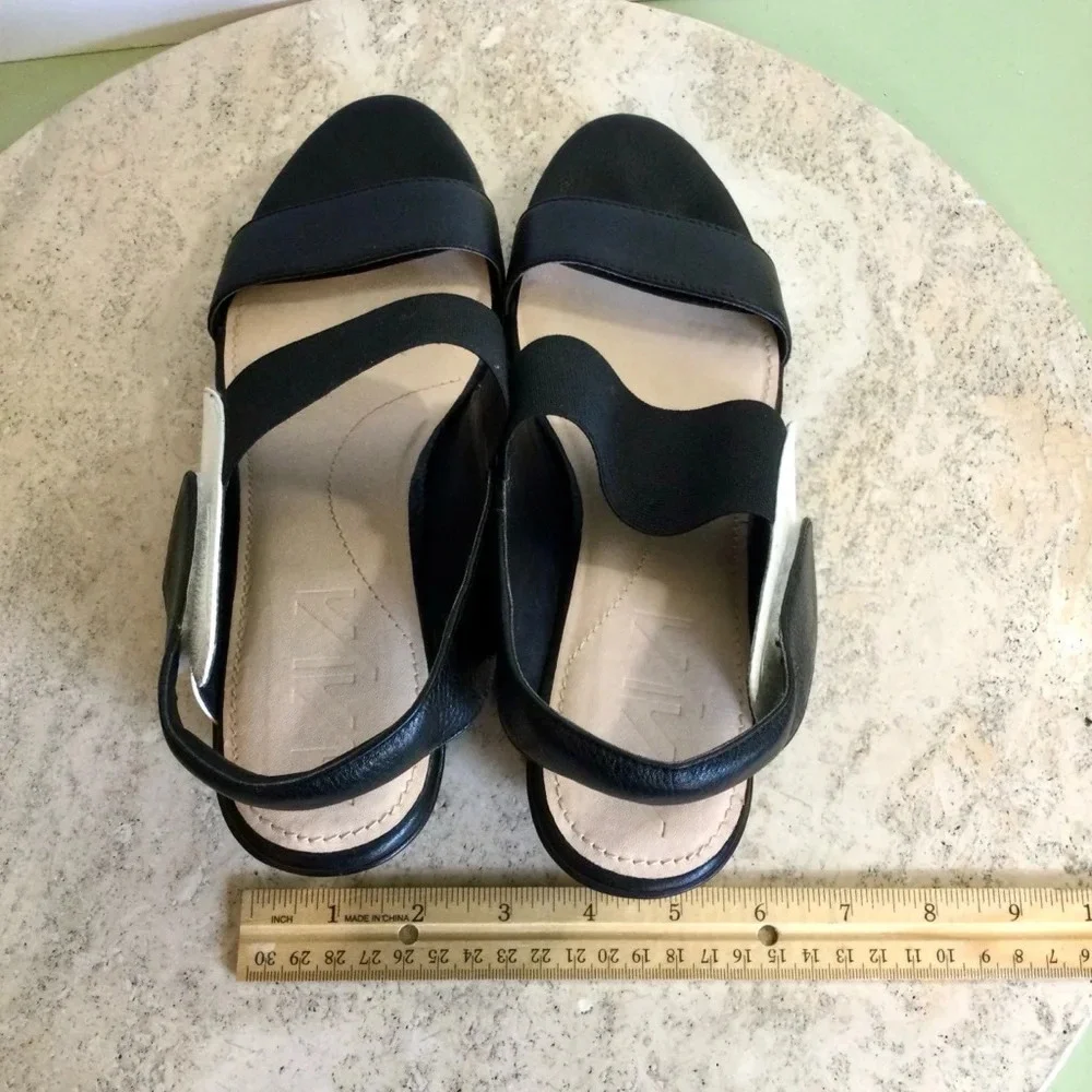 Women's Nina Sandals,‎ Size 8 Black/White